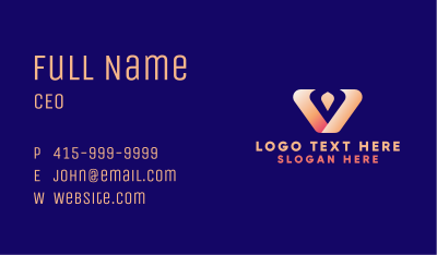 Generic Startup Letter V Business Card Image Preview