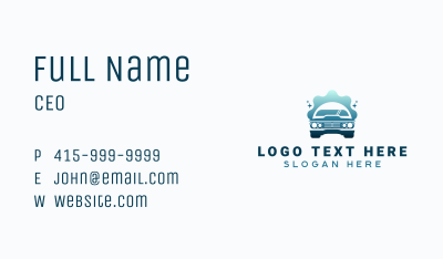 Car Auto Wash Business Card Image Preview