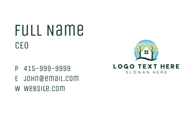 Tree House Gardening Business Card Image Preview