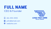 Blue Tech Wing Business Card Image Preview