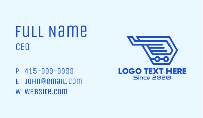 Blue Tech Wing Business Card Image Preview