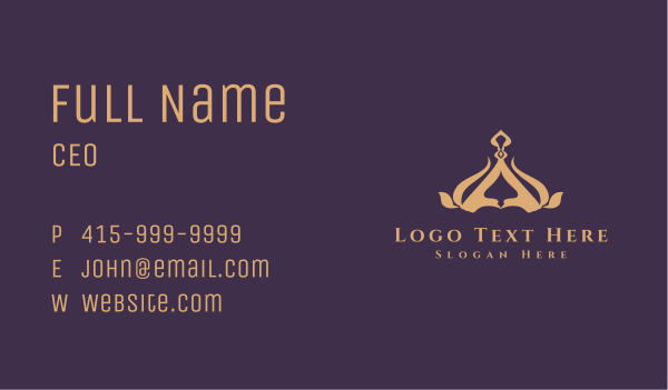 Deluxe Gold Crown Business Card Design Image Preview