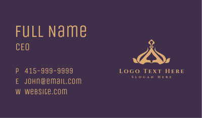 Deluxe Gold Crown Business Card Image Preview