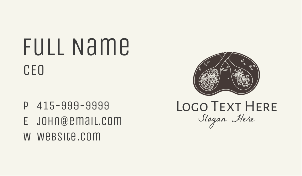 Herbs Spices Badge Business Card Design