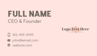 Classy Brand Wordmark  Business Card Design