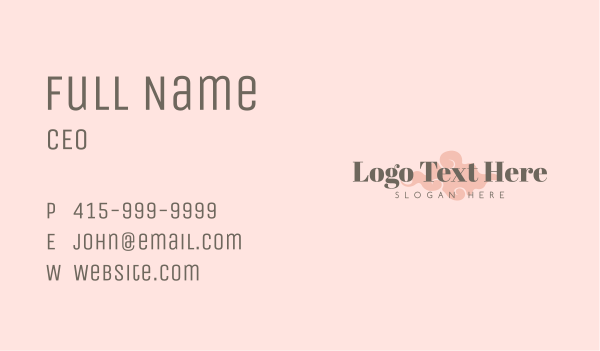 Classy Brand Wordmark  Business Card Design Image Preview