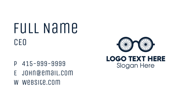 Cycling Geek Glasses Business Card Design Image Preview