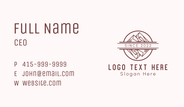 Mountaineering Outdoor Emblem Business Card Design Image Preview