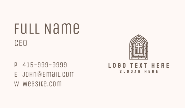 Church Altar Crucifix Business Card Design Image Preview