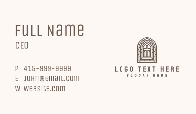 Church Altar Crucifix Business Card Image Preview