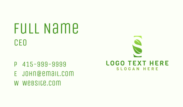 Nature Leaf Eco Business Card Design Image Preview