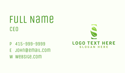 Nature Leaf Eco Business Card Image Preview