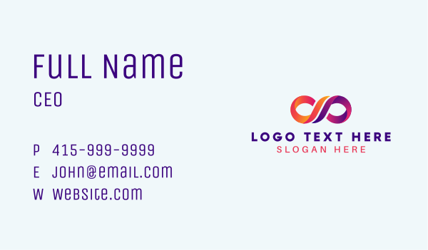 Creative Abstract Loop Business Card Design Image Preview
