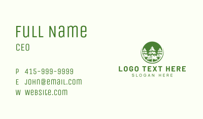 Sustainable Pine Tree Forest Business Card Image Preview