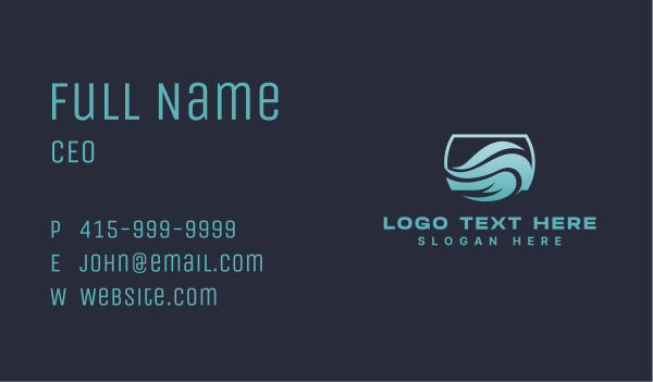 Cyber Wave Software Business Card Design Image Preview