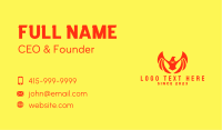 Red Falcon Silhouette  Business Card Image Preview