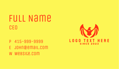 Red Falcon Silhouette  Business Card Image Preview