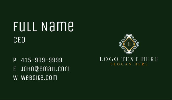 Elegant Luxury Ornament Business Card Design Image Preview