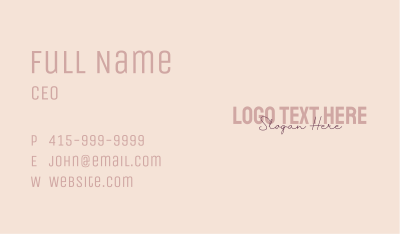 Feminine Brand Wordmark Business Card Image Preview