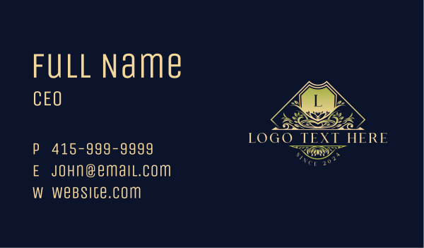 Luxury Ornament Insignia Business Card Design Image Preview