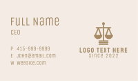 Justice Scale Legal Service  Business Card Image Preview