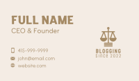 Justice Scale Legal Service  Business Card Image Preview
