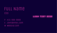 Bright Neon Wordmark Business Card Image Preview