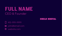 Bright Neon Wordmark Business Card Image Preview