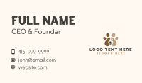 Dog Kennel Paw Business Card Design