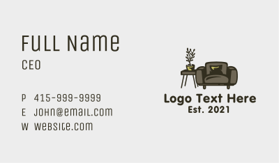 Living Room Furniture Business Card Image Preview