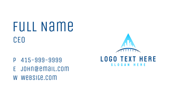 City Bridge Contractor Business Card Design Image Preview