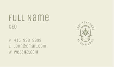 Organic Cannabis Marijuana Business Card Image Preview