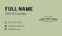 Casual Business Hipster Business Card Design