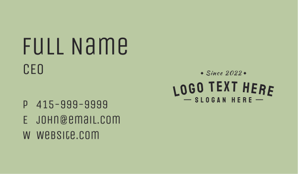 Casual Business Hipster Business Card Design Image Preview