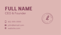 Female Beauty Lettermark Business Card Image Preview