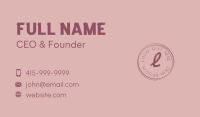 Female Beauty Lettermark Business Card Image Preview