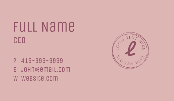 Female Beauty Lettermark Business Card Design Image Preview