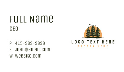 Eco Pine Tree  Business Card Image Preview