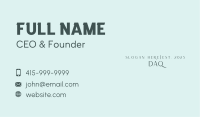 Elegant Brand Wordmark Business Card Design