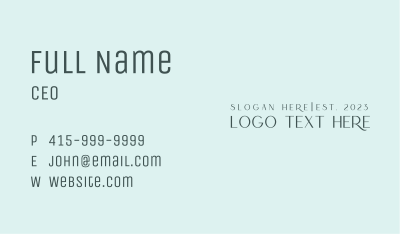 Elegant Brand Wordmark Business Card Image Preview