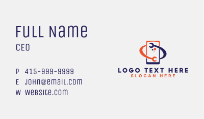 Tech Mobile Repair Business Card Image Preview