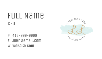 Beaty Watercolor Letter Business Card Image Preview