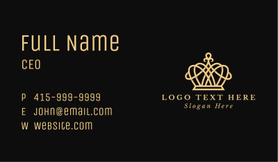 Golden Crown Tiara Business Card Image Preview