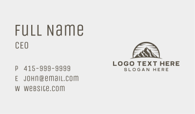 Mountain Peak Adventure Business Card Image Preview