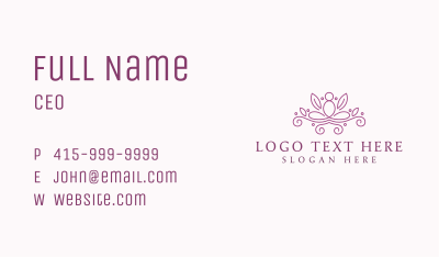 Yoga Mediation Leaf Business Card Image Preview