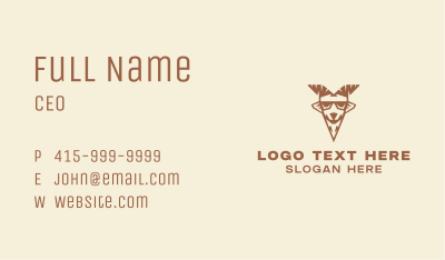  Brown Cool Goat  Business Card Image Preview