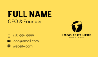 Lightning Power Letter T  Business Card Image Preview
