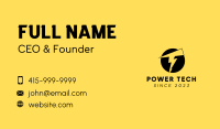 Lightning Power Letter T  Business Card Image Preview