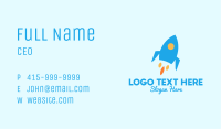 Blue Rocket Ship Business Card Image Preview