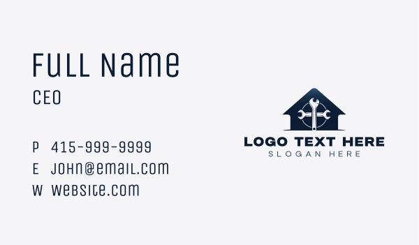 Home Wrench Renovation Business Card Design Image Preview